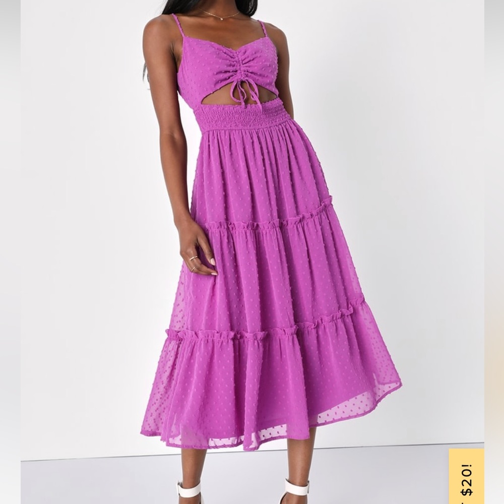 Purple sleeveless midi
